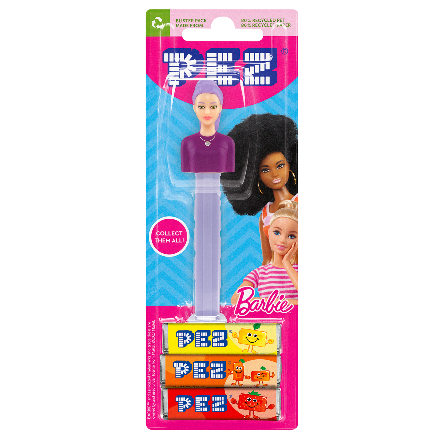 PEZ Dispenser Barbie Purple hair