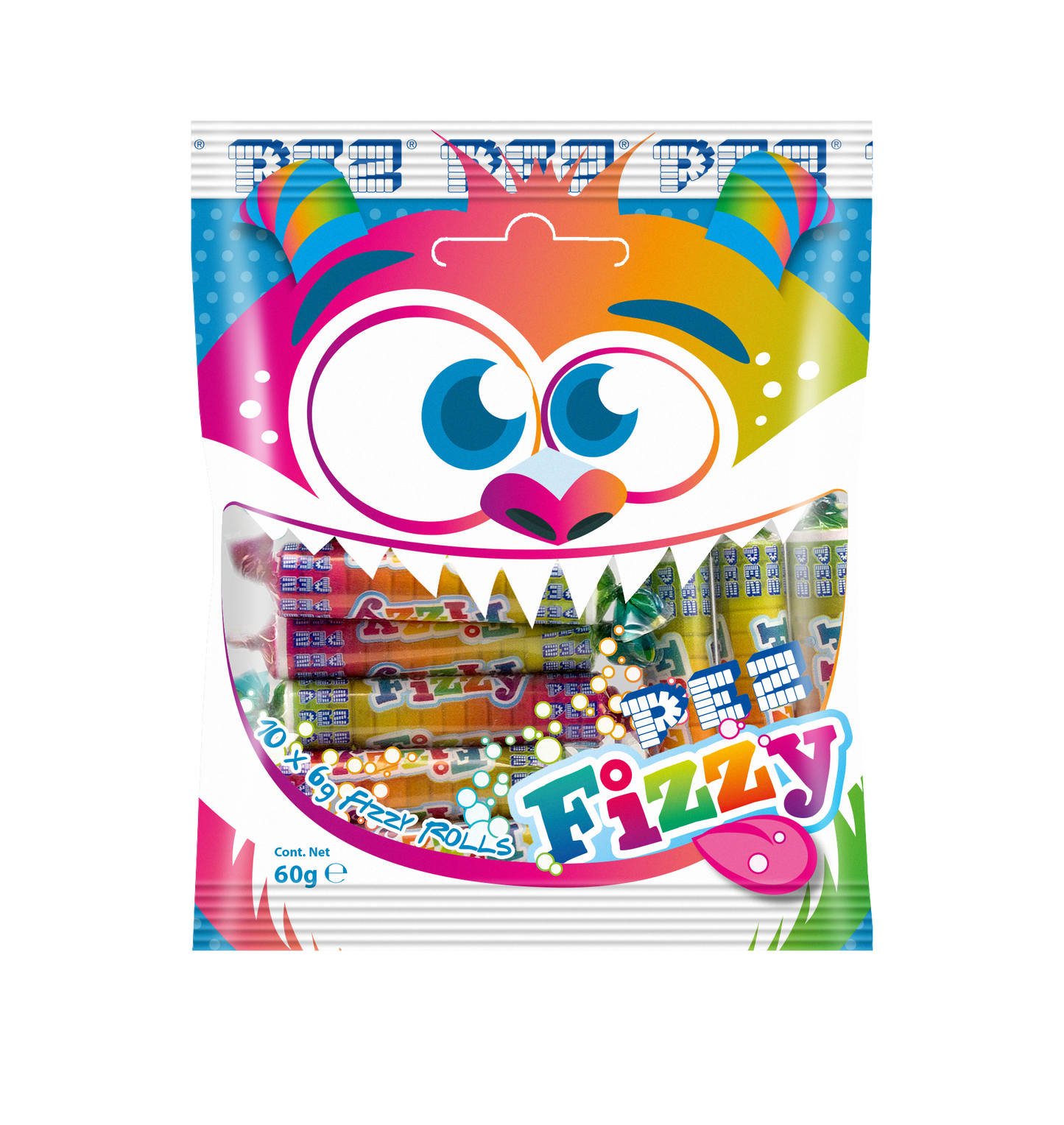 PEZ Fizzy Bag Fizzy rolls 6g (10 pcs)