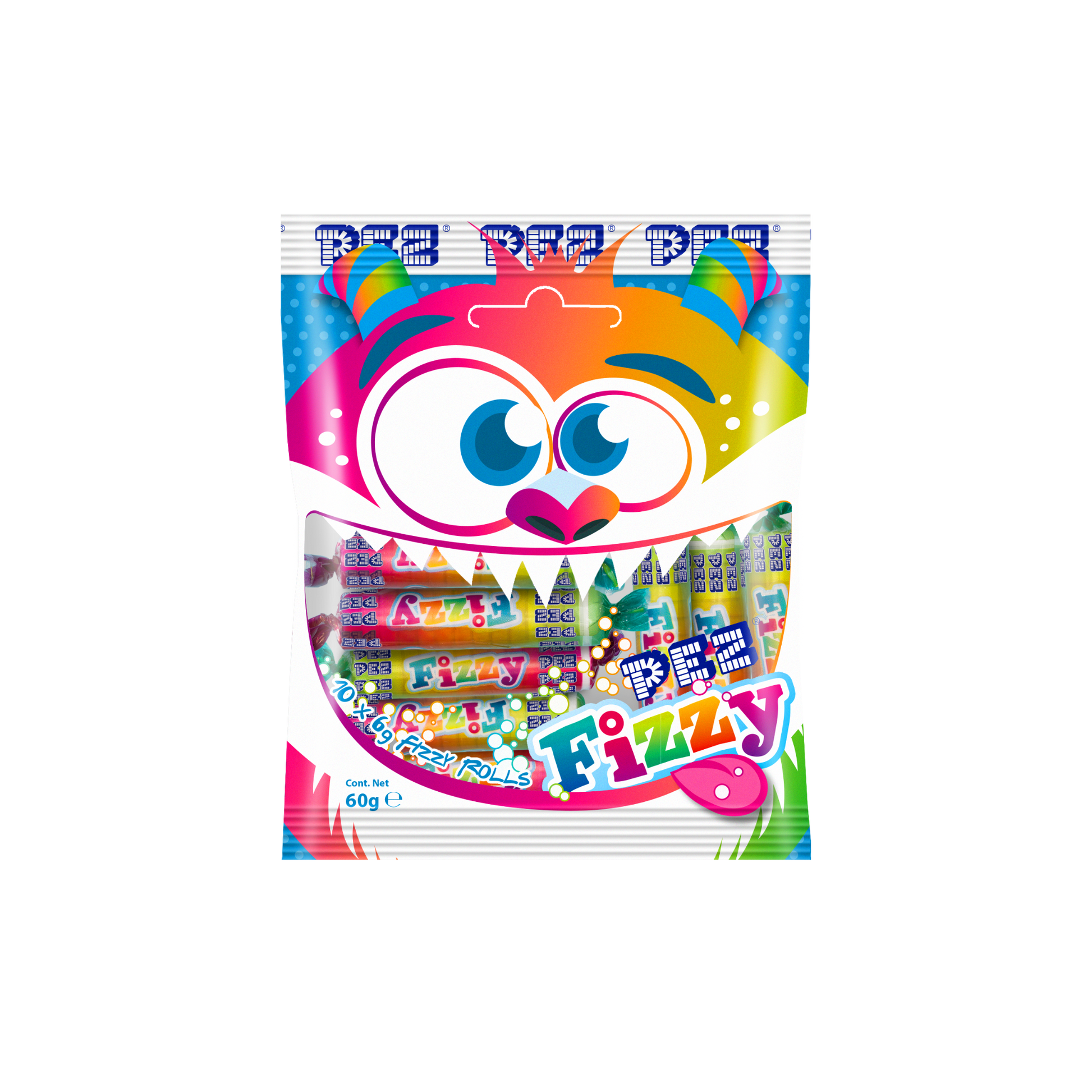 PEZ Beutel mit Fizzy Bonbon Rollen