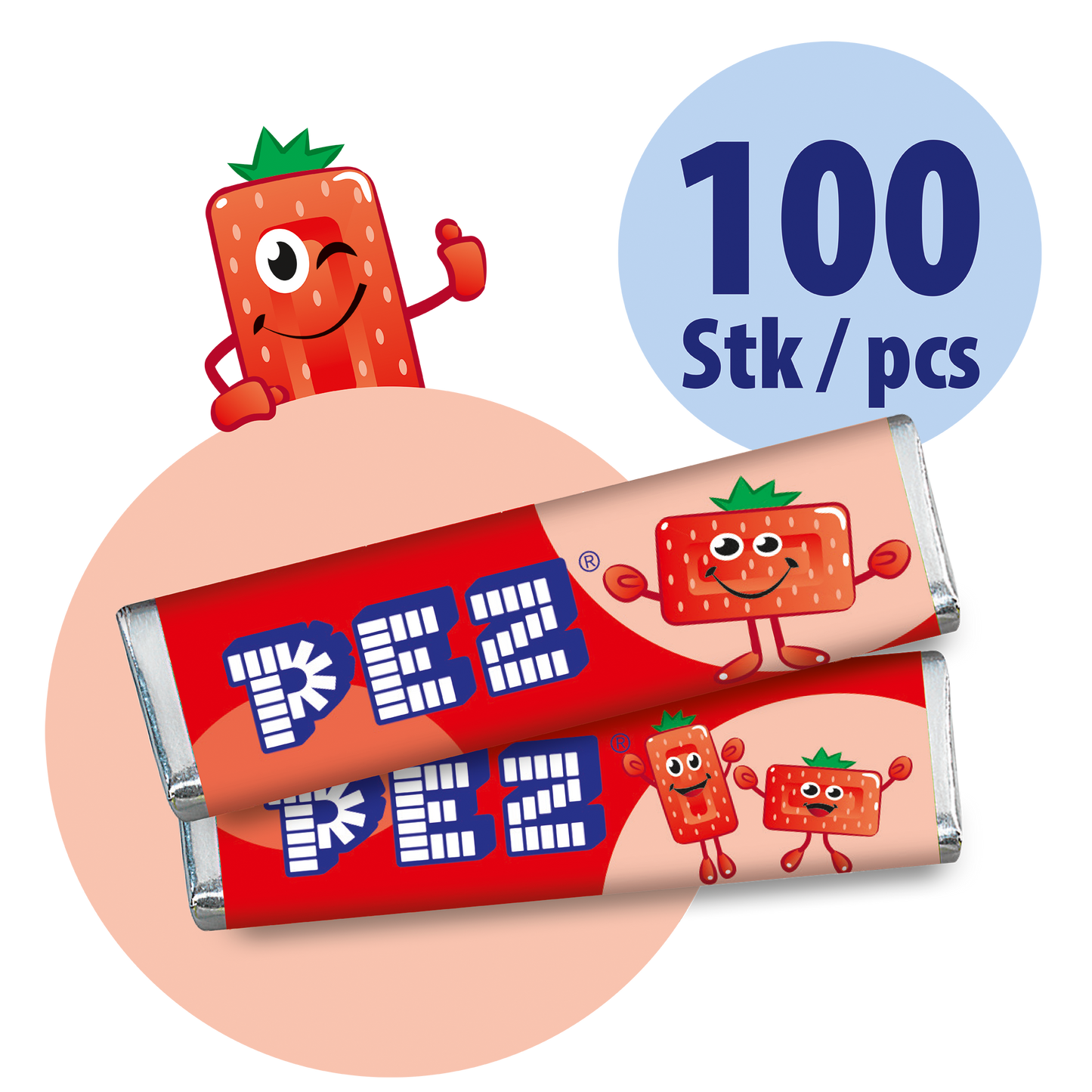 PEZ Candies Strawberry Bulk Pack (100 pcs)