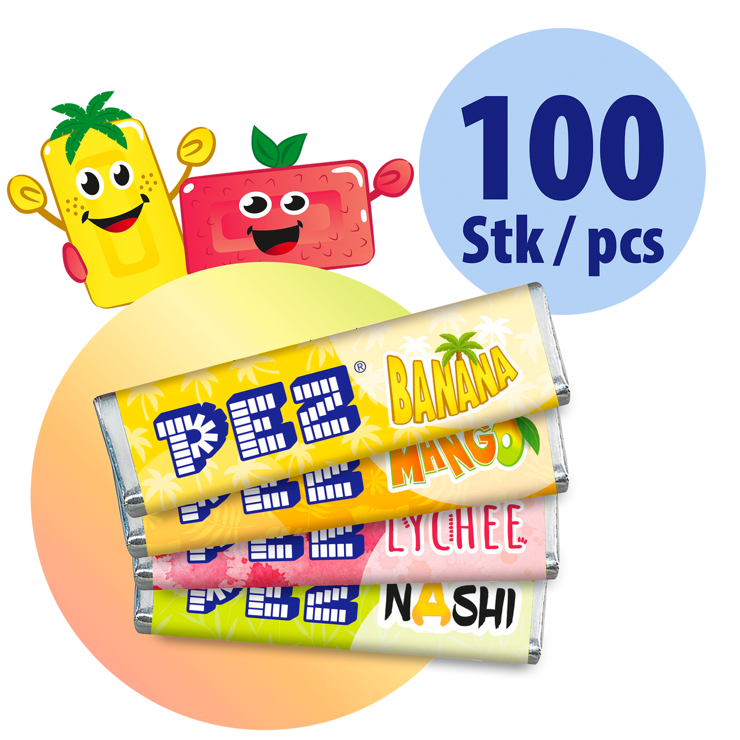 PEZ Candies Exotic Flavours Bulk Pack (100 pcs)