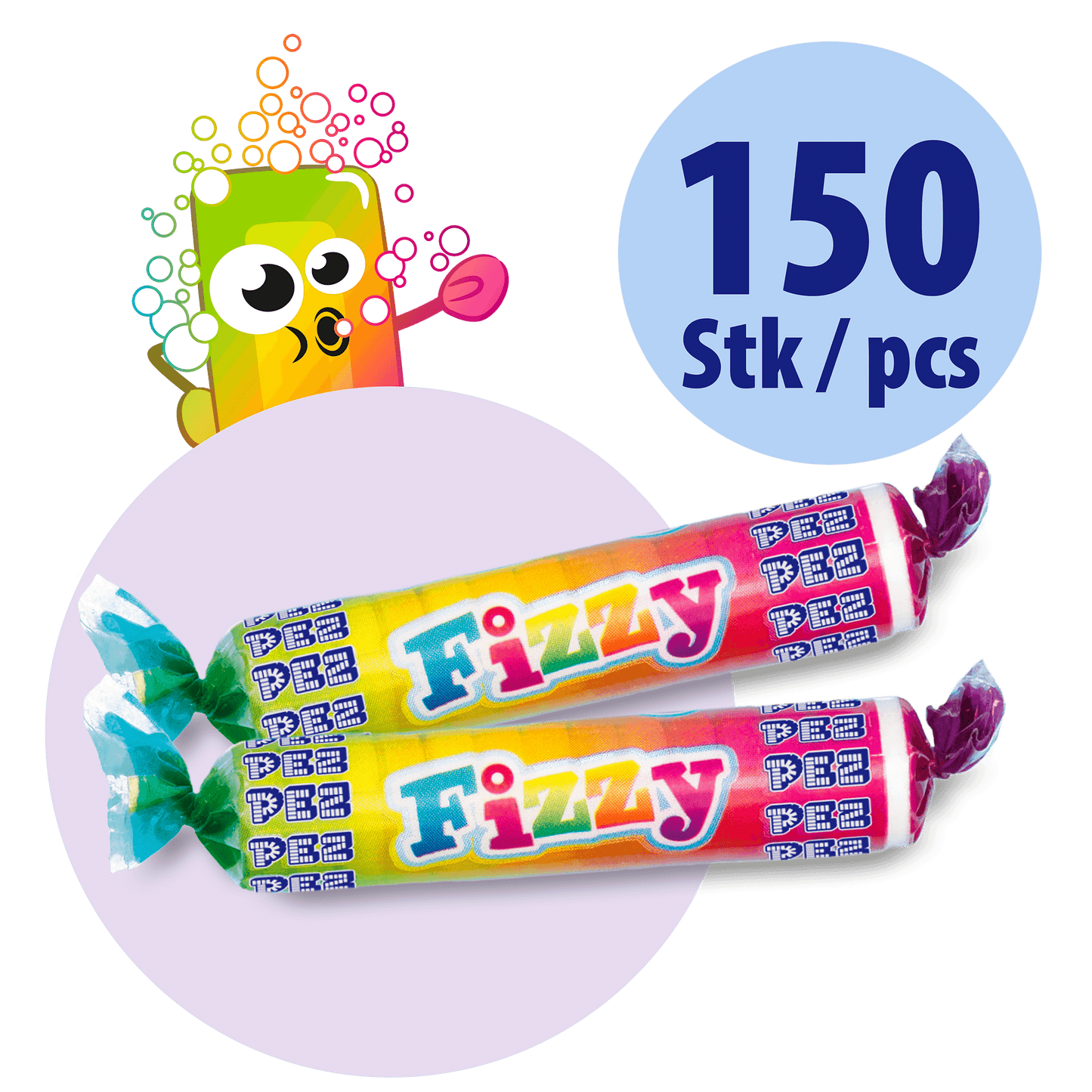 PEZ Fizzy Bulk pack Fizzy rolls 6g (150 pcs)