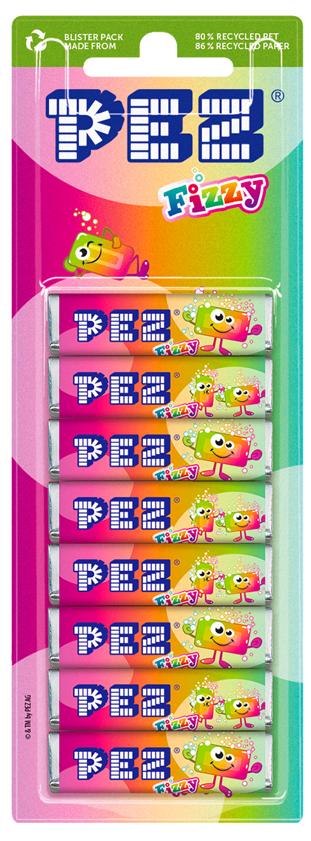 PEZ Bonbon Packung mit der Geschmacksrichtung "fizzy"