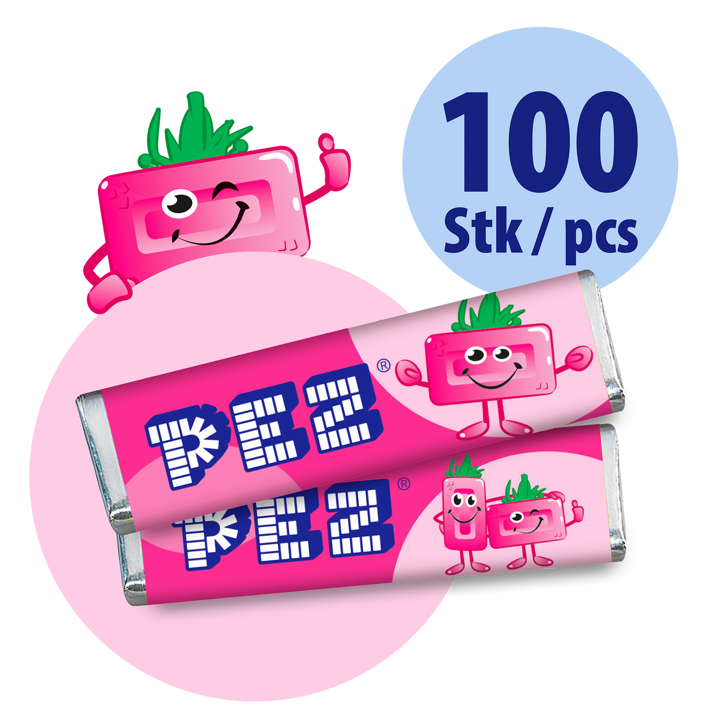 PEZ Candies Raspberry Bulk Pack (100 pcs)