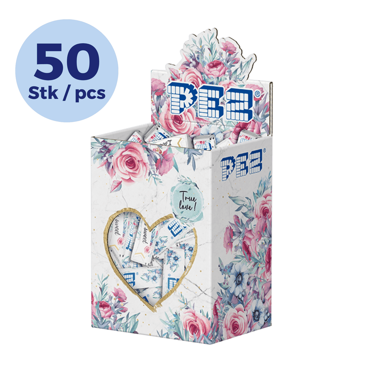 PEZ Candies "Love is sweet" in Wedding Box (50 pcs)