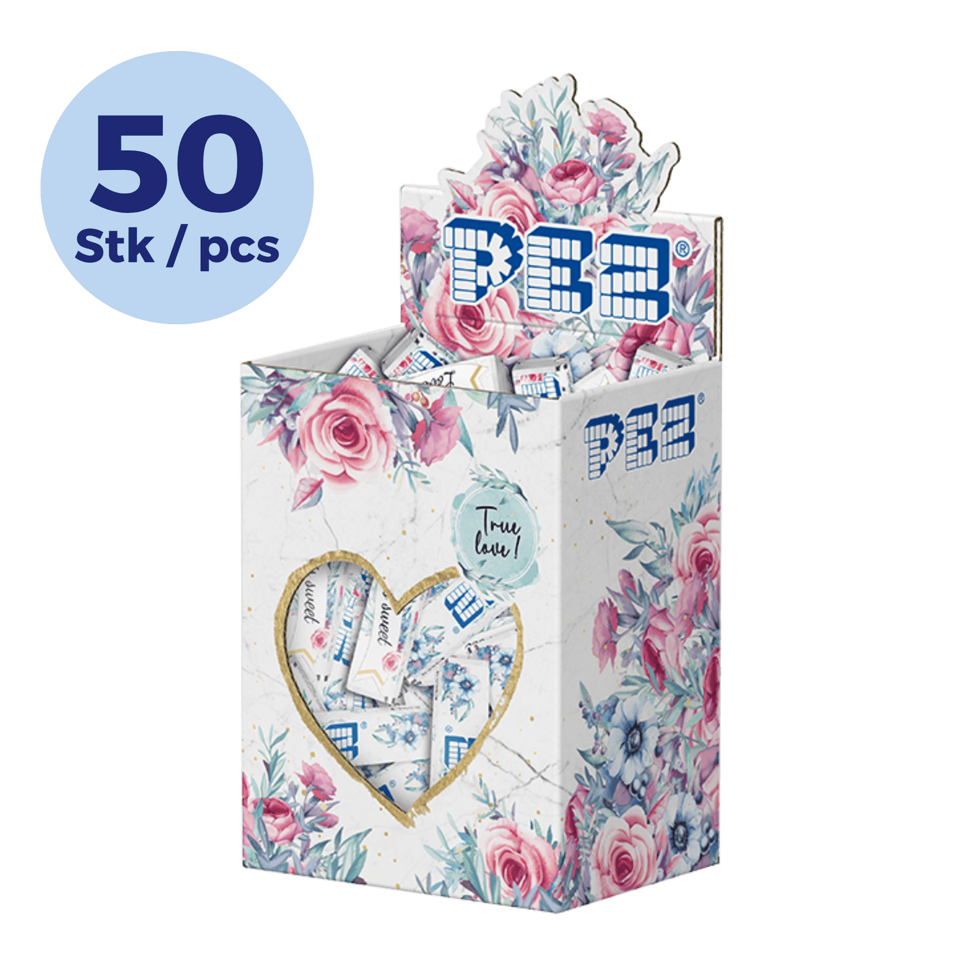 PEZ Hochzeit Vorratsbox mit Bonbons 50 Stück