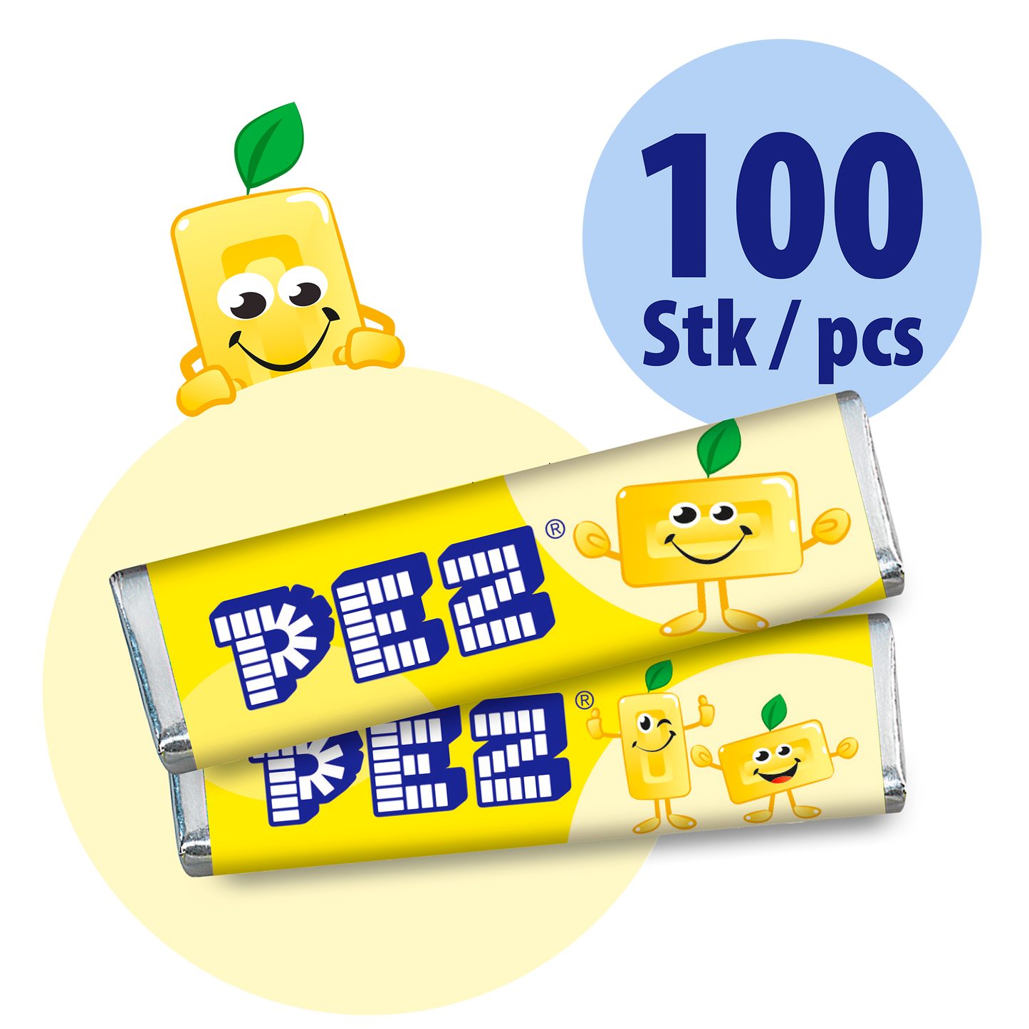 PEZ Candies Lemon Bulk Pack (100 pcs)