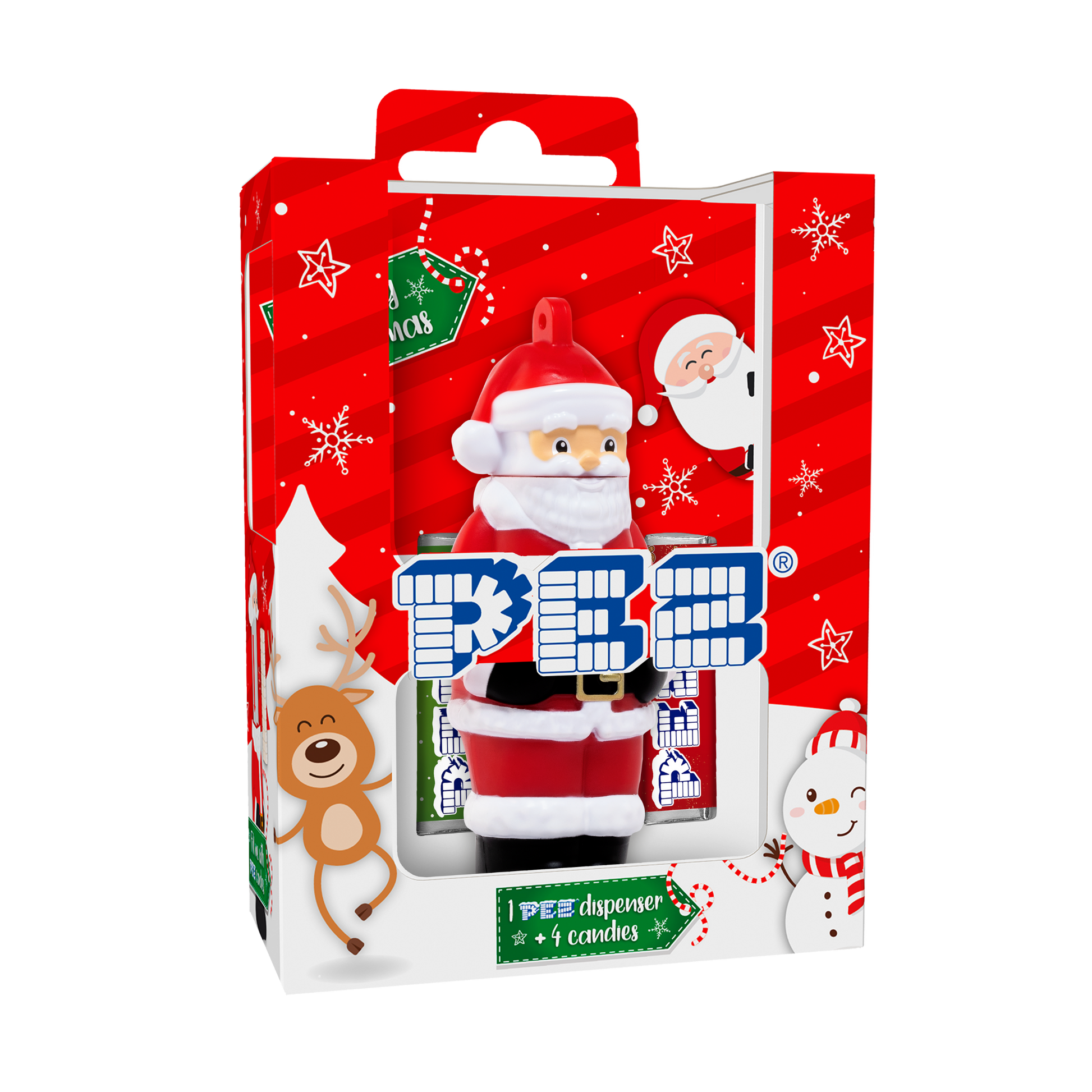 PEZ Spender Weihnachtsmann - Full Body Figur, verpackt mit PEZ Bonbons