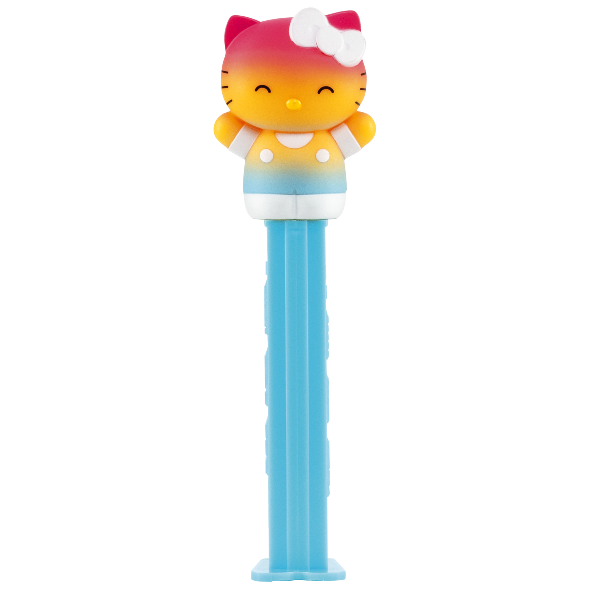 PEZ Spender von Hello Kitty in Regenbogen-Farben, Ansicht von vorne