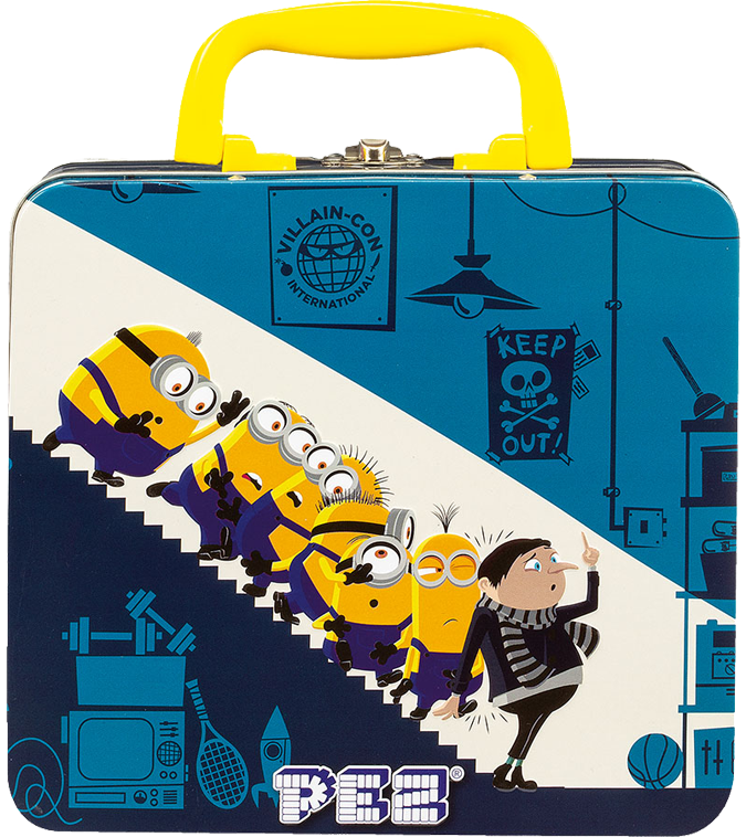 PEZ Koffer mit PEZ Spendern von den Minions