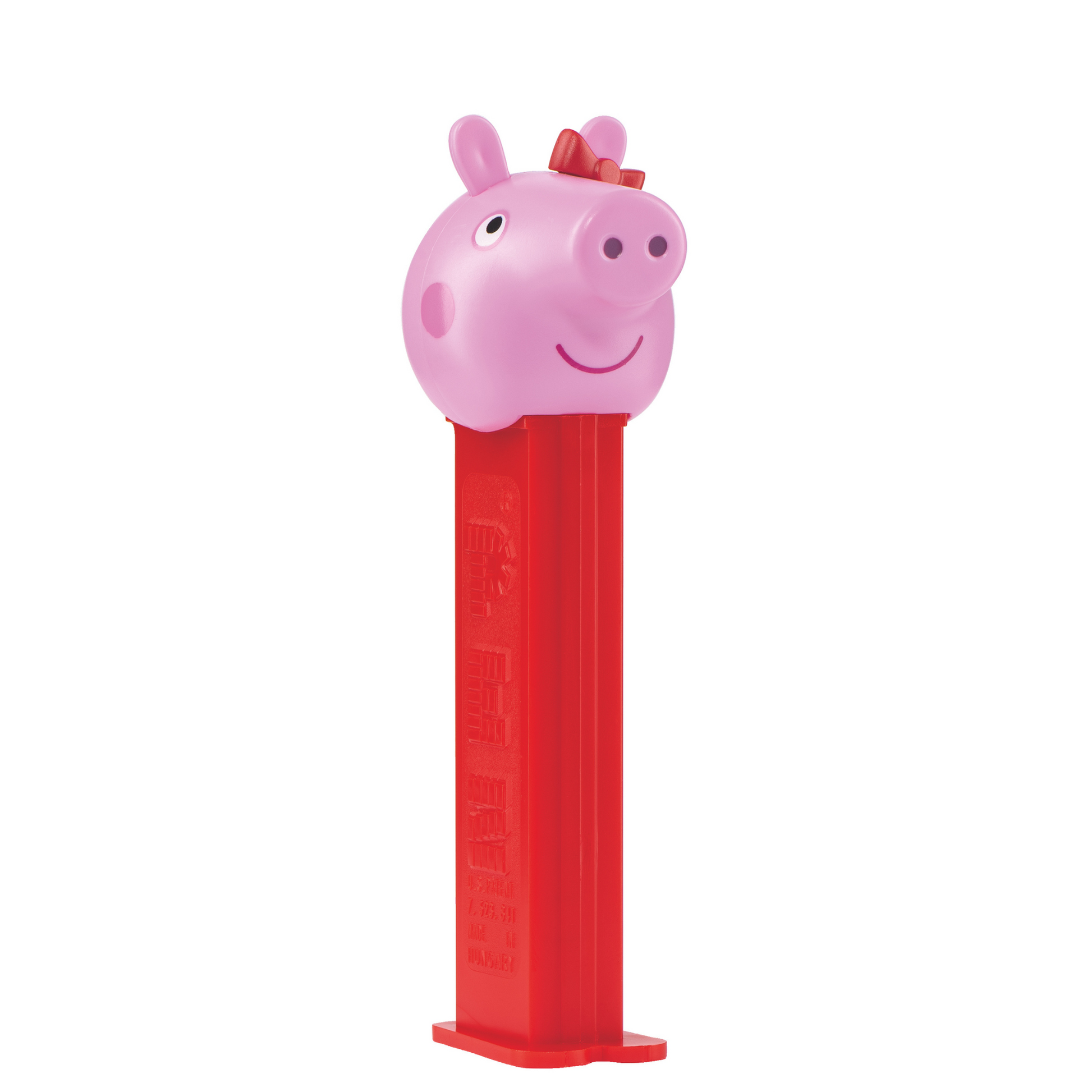 PEZ Spender von Peppa Wutz, seitliche Ansicht