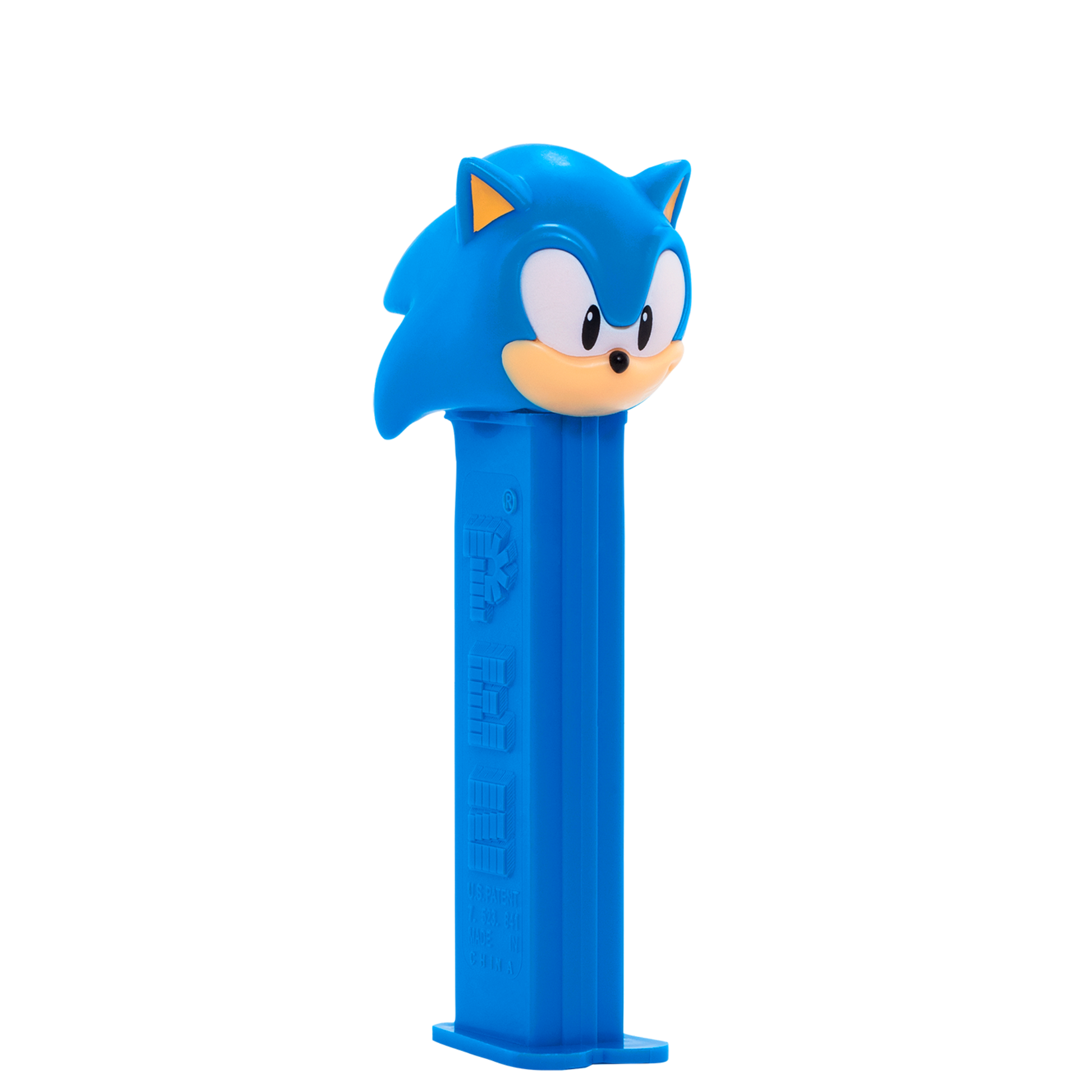 PEZ Spender von Sonic, seitliche Ansicht
