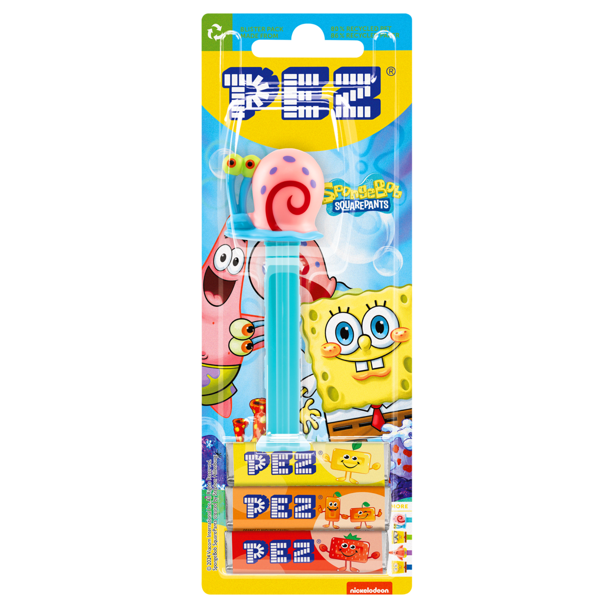 PEZ Spender von Garry, verpackt zusammen mit PEZ Bonbons