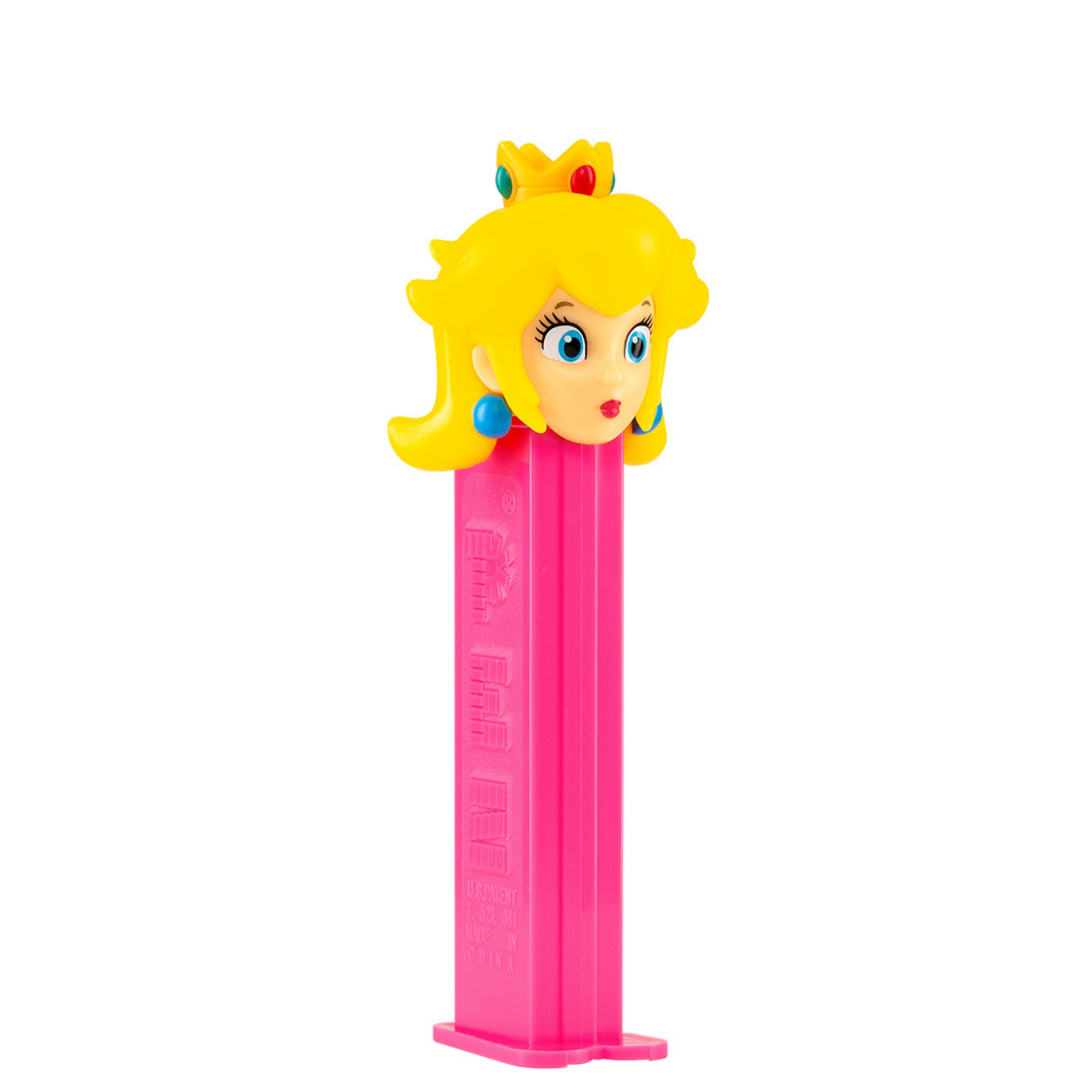 PEZ Spender von Prinzessin Peach, seitliche Ansicht
