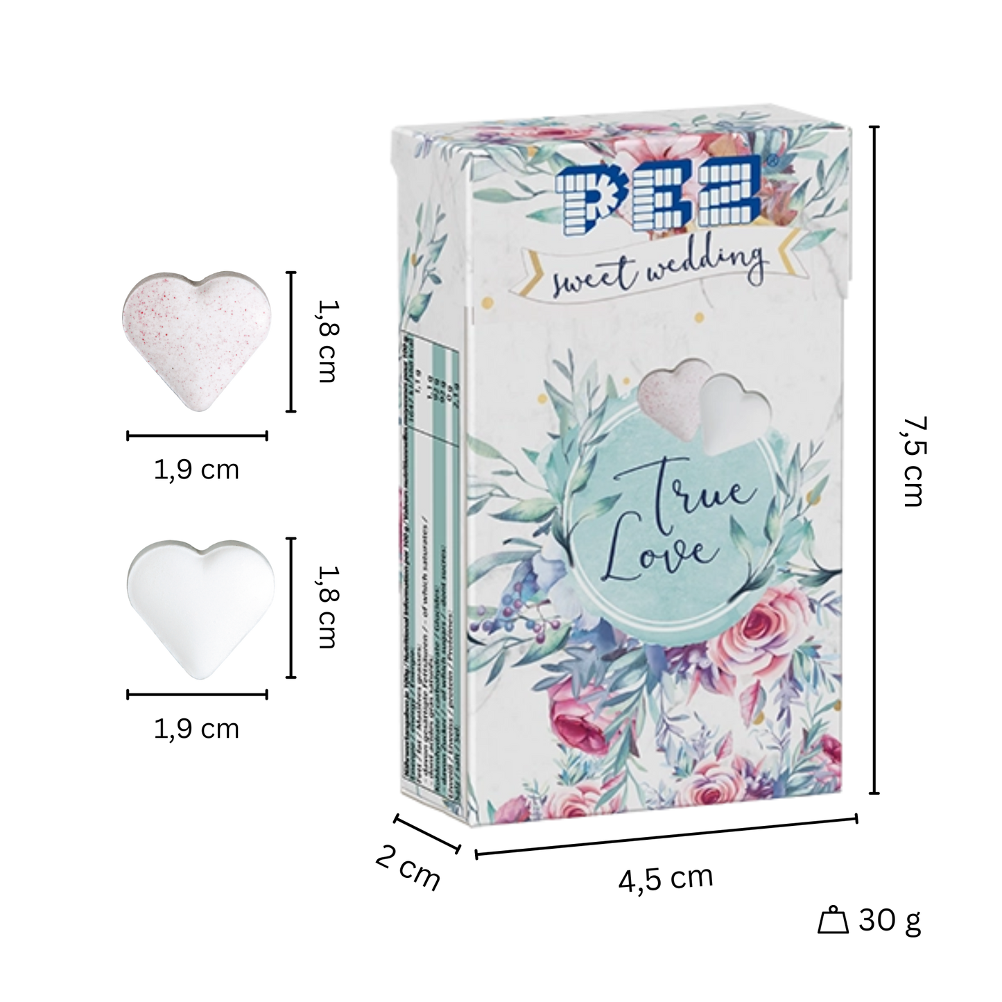 PEZ Fizzy Hearts in Wedding Design
