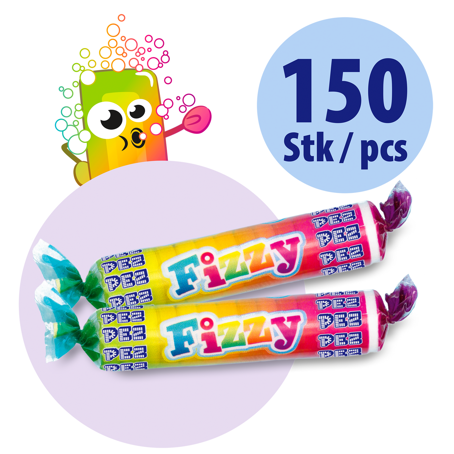 PEZ Fizzy-Vorratsdose Fizzy Rollen 6g (150 Stk.)