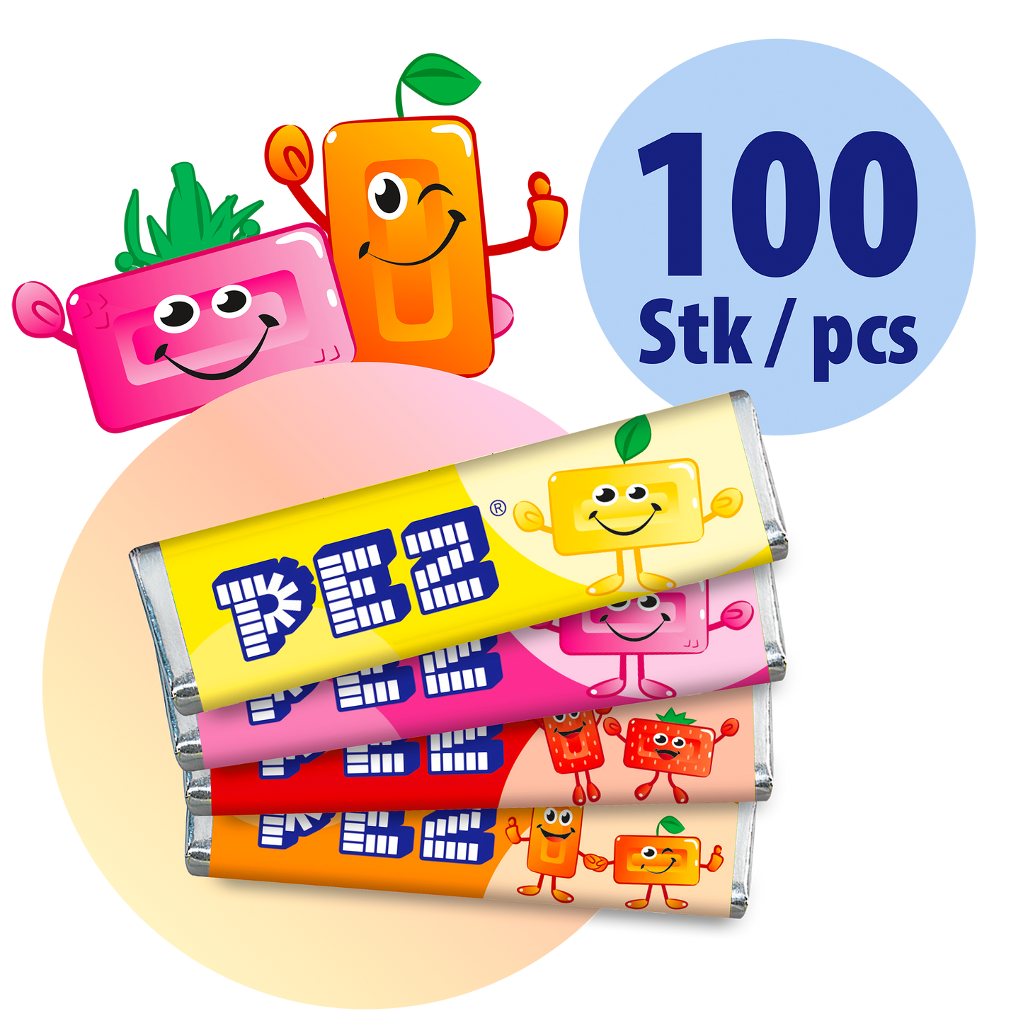 PEZ Candies Fruit Bulk Pack (100 pcs)