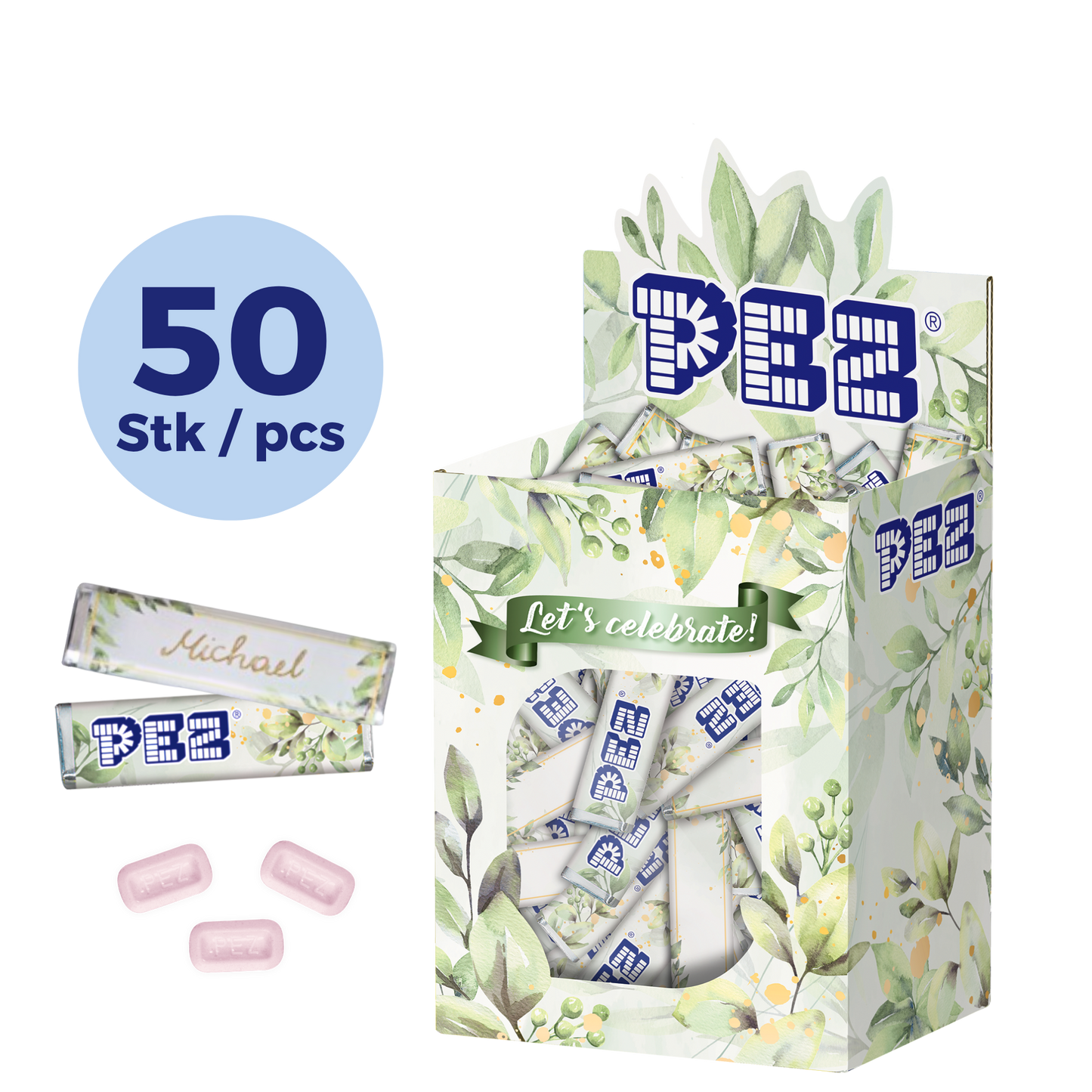 PEZ Candies "Let's Celebrate" partybox (50 pcs)
