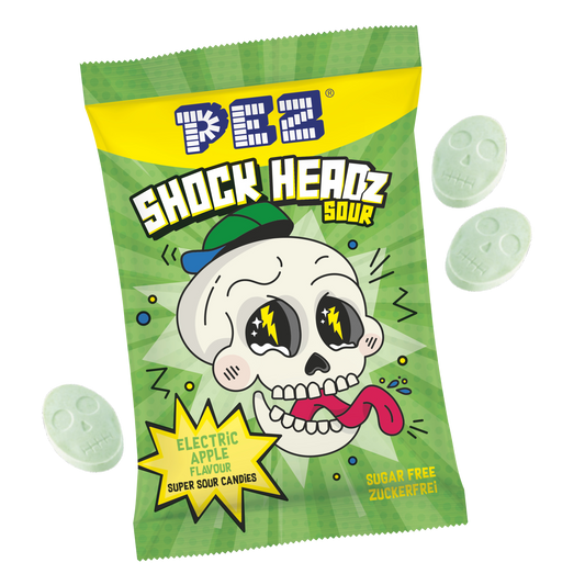 PEZ Shock Headz green apple