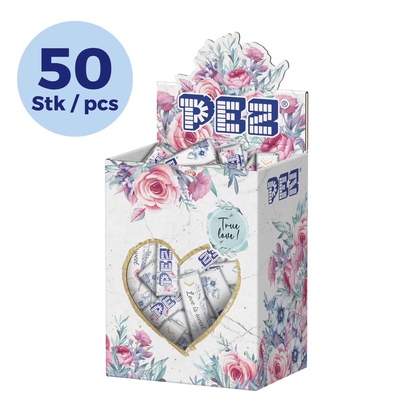 PEZ Candies "Love is sweet" in Wedding Box (50 pcs)
