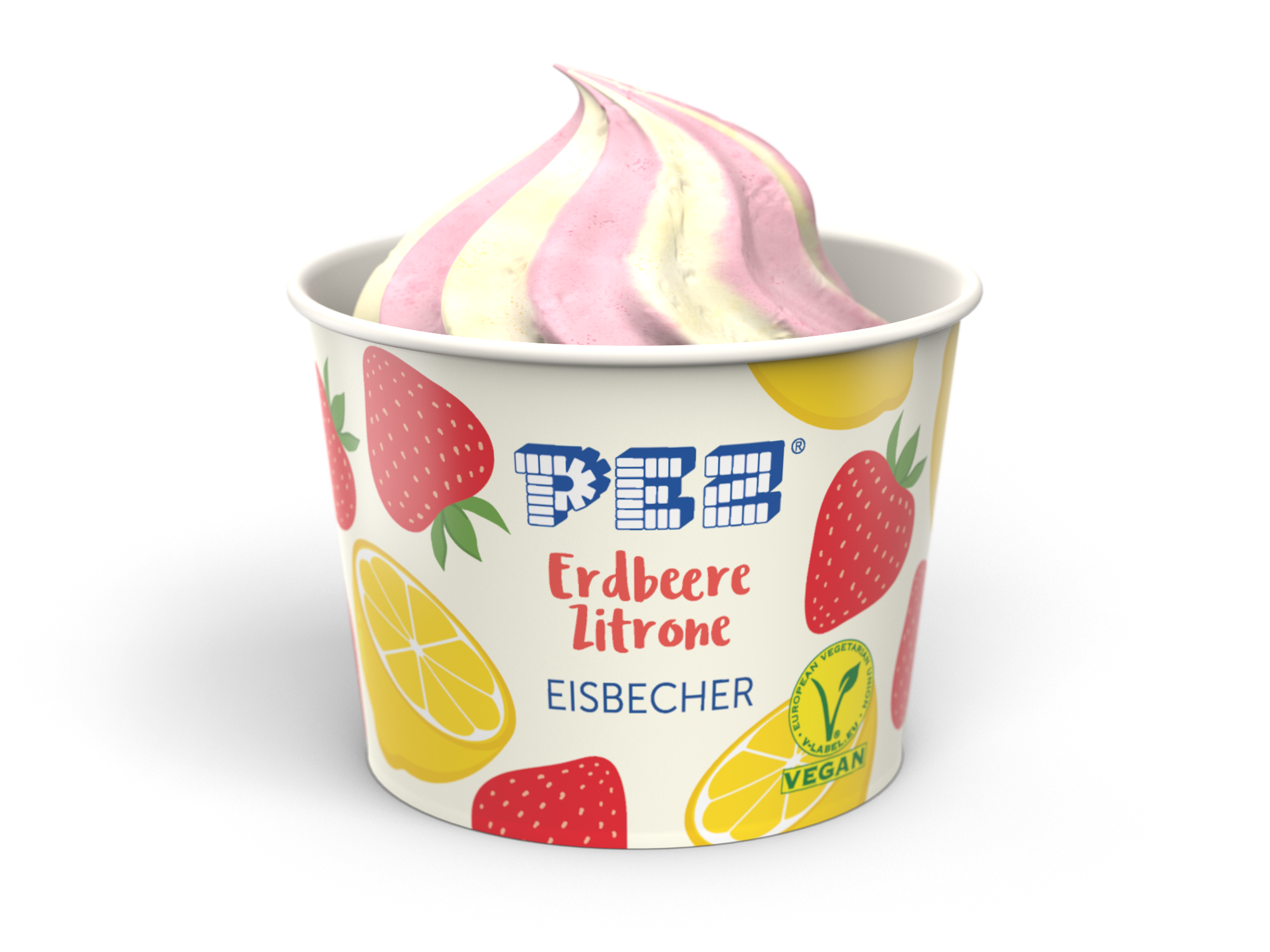 PEZ Eis in der Geschmacksrichtung Erdbeer-Zitrone