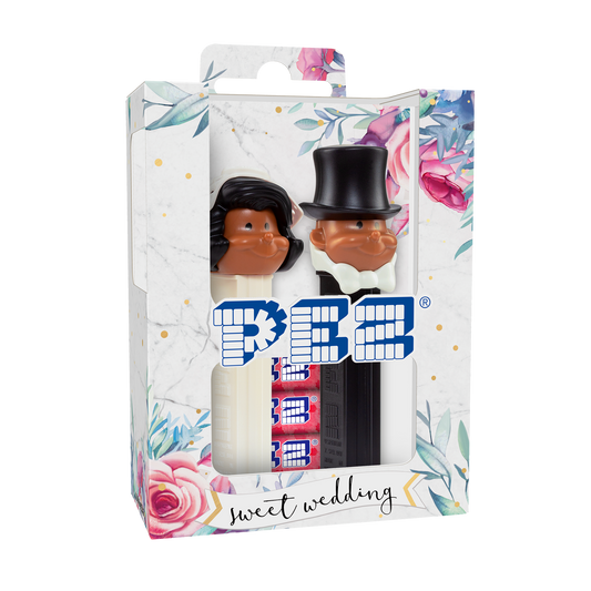 PEZ Brautpaar dunkler Teint inklusive Bonbons (Braut und Bräutigam)