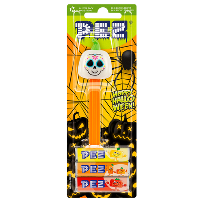PEZ Dispenser Skull Pumpkin