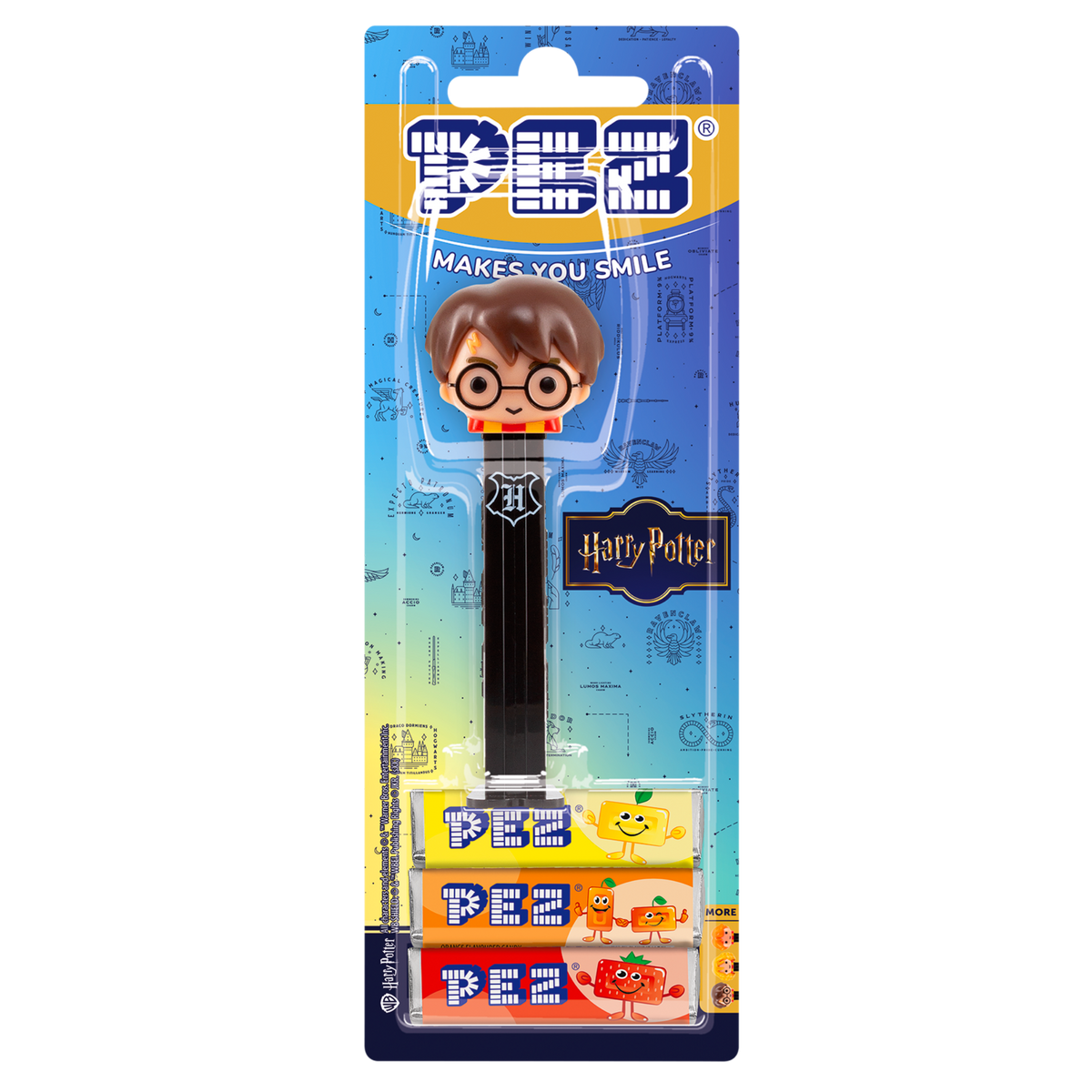 PEZ Spender von Harry Potter, verpackt zusammen mit PEZ Bonbons
