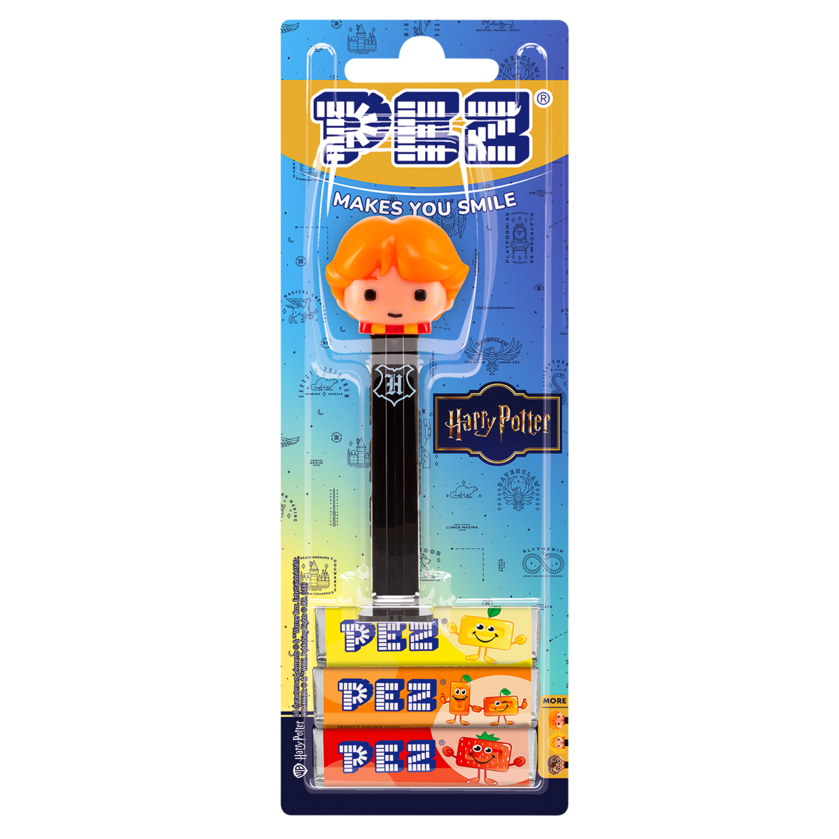 PEZ Spender von Ron, verpackt zusammen mit PEZ Bonbons
