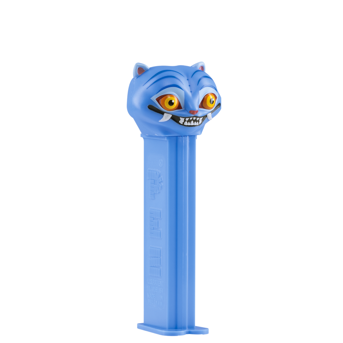 PEZ-Spender von Derpy Tiger aus KPop Demon Hunters in leicht schräger Seitenansicht.
