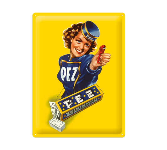 PEZ Blechschild Peppermint 30x40cm
