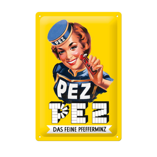 PEZ Tin Sign the fine Peppermint - 20x30cm