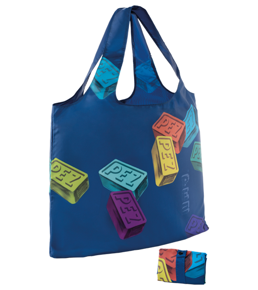 PEZ Merch Einkaufstasche mit Aufdruck von PEZ Bonbons