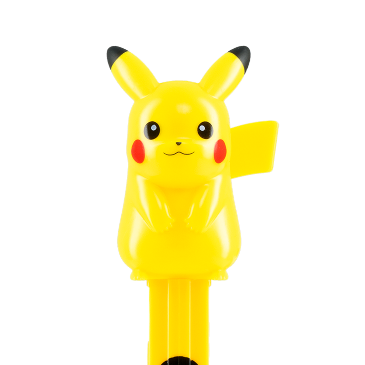 Nahaufnahme von Gelben Pikachu PEZ-Spender. Pikachu ist stehend abgebildet.