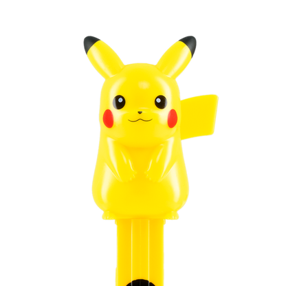Nahaufnahme von Gelben Pikachu PEZ-Spender. Pikachu ist stehend abgebildet.