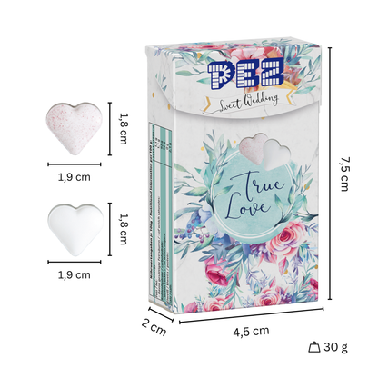 PEZ Fizzy Hearts in Wedding Design