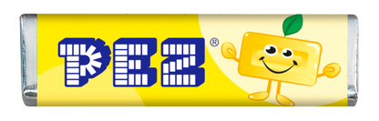 Einzelne Packung PEZ Bonbons mit Zitronen-Geschmack.